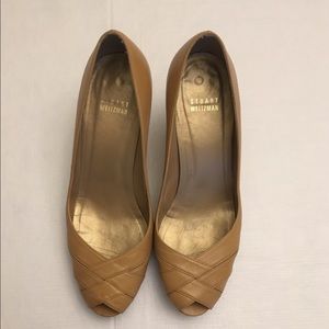 Stuart Weitzman Criss Jones peep toe pumps
